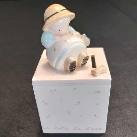 MICHEL & COMPANY SWEET PEA MUFFIN CERAMIC BANK FRIENDS - Picture 6 of 7